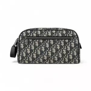 디올 [명품] 남자골프파우치 토일레트리백 오블리크 자카드 베이지 블랙 2ESCA494YKY