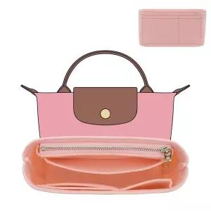 OAikor Longchamp Le Pliage 미니 오리지널/그린 파우치 등과 호환되는 펠트 지갑 오거나이저 인서트, 지퍼