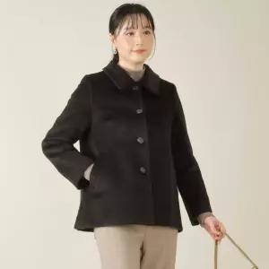 알파카 울 모직 봄 가을 초겨울 긴팔 반 코트 J12514