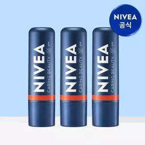 [니베아] 케어 앤 컬러 립밤 크림코랄 4.8g 3개