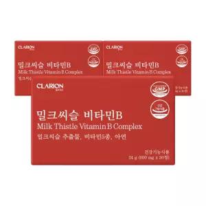 클라리온 밀크씨슬 비타민B 30정 24g 3박스 간영양제