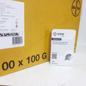 1박스100개 라쿠민티피 100g 살서제 쥐가루약