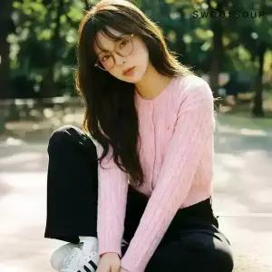 울 케이블 컬러 와펜 가디건 (WC1GDE1)