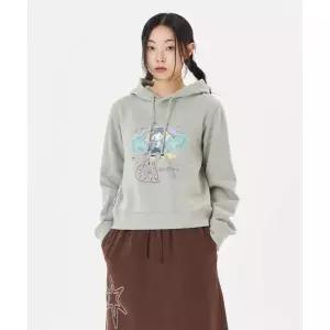 마크곤잘레스 MARK GONZALES 우먼즈 레인보우 그래픽 스웨트 후디 - GREYISH KHAKI