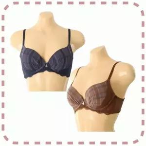 솔브(정상) 커플추천 24FW 로맨틱무드 프렌치 체크 레이스 브라 F컵S SBRD477FS
