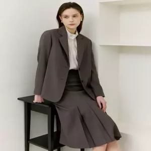 닥스 여성 26SS [15%할인/ 카키 브라운 기본 테일러드 자켓 DLJA6BI21W2