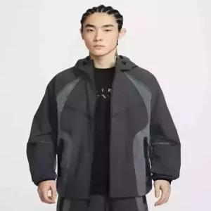 nike 테크 드라이 핏 우븐 풀집 컬러 블록 윈드러너 재킷 M - 앤트러사이트아이언 그레이블랙 IU7497-060