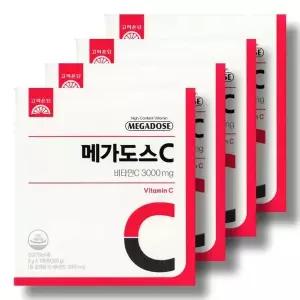 [셀러허브]고려은단 메가도스C 비타민C 3000 3g 100포 4박스 /wb (S46286026)