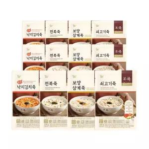 [내일도착] 본죽 파우치 200g 통단팥죽4+단호박죽4