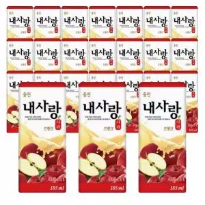 웅진 내사랑 사과 드링크 185ml 24개