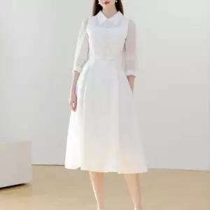 [미니멈]MZBAWO4160BL 카라 시스루 원피스_JK