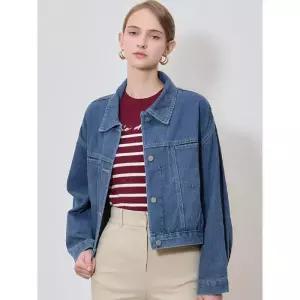 [리스트][리스트(LIST)] 탄탄한 캐주얼 크롭 데님 재킷 (택가격 138000원)