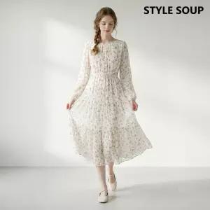숲 플로럴 티어드 롱 원피스 SC3OPE1 438481