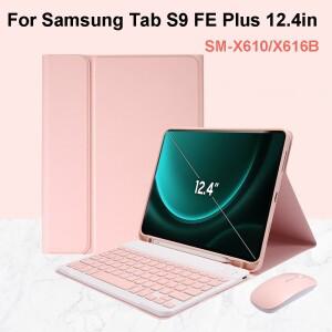 갤럭시 탭 S9 FE 플러스 12.4인치 탈착식 블루투스 키보드 케이스 SM-X610 X616B용