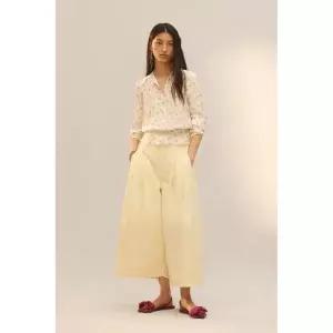 ZARA 자라 LIMITED EDITION 플리츠 팬츠 - 노랑 147241