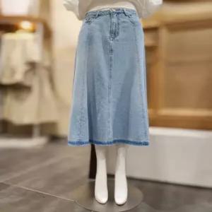 [플라스틱아일랜드] 플라스틱아일랜드 플레어절개데님스커트 PR2DS481