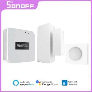 SONOFF RF 브리지 R2 433MHz DW2 도어 창 PIR3 모션 센서 eWeLink Google 홈 Alexa 용 스마트 장면 보안