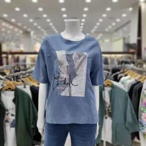 린넨배색 라운드티셔츠 V1D2TS21GN 735494