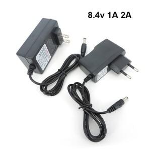 AC DC 8.4V 1A 2A 1000ma 어댑터 전원 공급 장치 벽 충전기 5.5x2.5mm 플매트 카펫 러그 드릴 드라이버 스