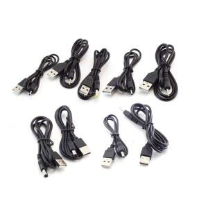 유형 A USB 수 포트-DC 5V 2.0*0.6mm 2.5*0.7mm 3.5*1.35mm 4.0*1.7mm 5.5*2.1mm 5.5*2.5mm 플러그 잭 전원 케이블 커넥터 Q1