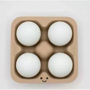 4구 계란키캡 귀여운 달걀 키보드 박스 뱁새 데스크테리어 4개 토이 참새 소품 감압 S Skull