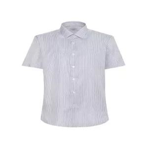 [오스틴리드][EASY CARE/SLIM FIT] 네이비 스트라이프 반팔 드레스 셔츠-A6PY2411038C