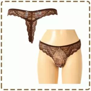 솔브(정상) 25AW 커플추천 모카 레오파드 망사 T 팬티 단품S SPTD583TS