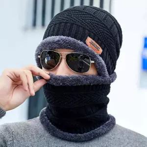 넥워머 머플러 목도리 따뜻한 남성 융털 데일리 방한 비니 세트 겨울
