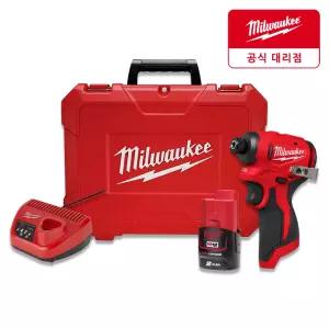 밀워키 M12 BLIDRC-201C 12V 충전임팩드라이버 2.0Ah 1개