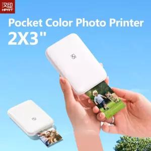 RT 휴대용 포토 프린터 포켓 2x3인치 무선 Zink 기술 2x3 스티커 뒷면 사진 제조기(종이 케이스 )