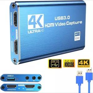 4K USB 30 비디오 캡처 카드 HD 호환 080P 60Hz 그래버 OBS 게임 녹화 라이브 스트리밍용