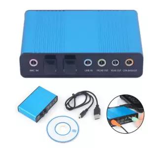 USB 20 사운드 카드 6 채널 7 및 5 PC 노트북 데스크탑 태블릿 용 광학 외부 오디오 SPDIF 컨트롤러