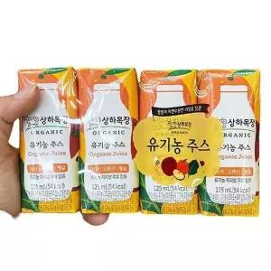 상하목장 유기농주스 사과오렌지 125ML x 4입 X 2개 b80510 (29268775)