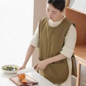 입는앞치마 조끼형 주방 바리스타 미용실 작업복 포켓 앞치마 심플 디자인