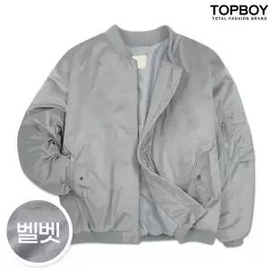 [탑보이] 벨벳 오버핏 셔링 항공점퍼 (PN024)