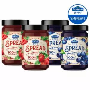 폰타나 스트로베리 330g 2병+블루베리 330g 2병