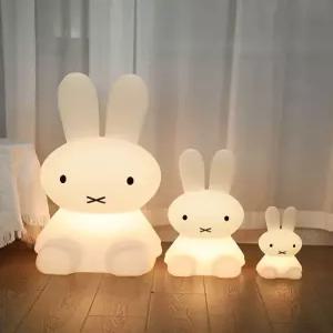 LED 미피조명 토끼램프 수유 50cm 취침등 수면 인테리어조명 일반 28cm 소형 토끼 삼색 리모컨 타이머
