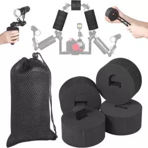4Pc 수중 카메라 부력 플로트 키트 제공 175g 4 직경 3.15 두께 1.5 Seafrogs/nitescuba/Starbea 부유 팔 다이빙 트레이용