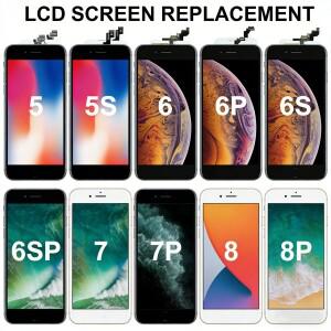 아이폰 호환 5 5C 5S SE 6 6S 7 8 플러스 LCD 디스플레이 터치 스크린 교체용 7G 7P 8G 강화유리