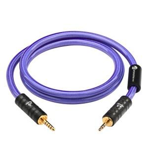 하이엔드 실버 도금 HiFi 4.4mm ~ 3.5mm 오디오 케이블 밸런스 Aux 잭 어댑터