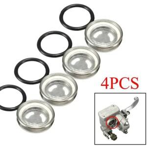 [호환품]4pcs 바이크 오토바이 브레이크 마스터 실린더 저수지 자전거 사이트 유리 연결 가스켓 18mm