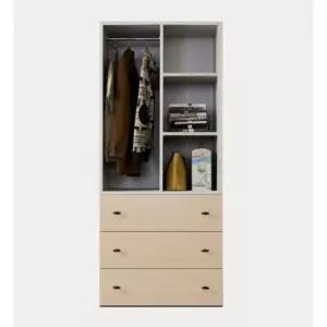 실용 분리수납 오픈 3단서랍 옷장 80cm(3색) / 우드 신혼 기숙사 대형 학생