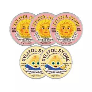[자일리톨스톤] 자일리톨스톤 딸기 70g x 3개+브레드이발소 바나나향 60g x 2개