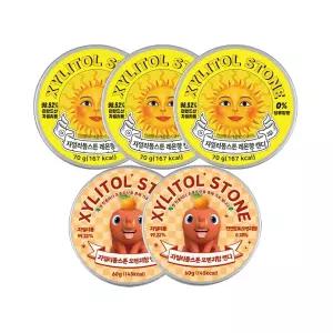 [자일리톨스톤] 자일리톨스톤 레몬 70g x 3개+브레드이발소 오렌지향 60g x 2개