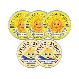 [자일리톨스톤] 자일리톨스톤 레몬 70g x 3개+브레드이발소 바나나향 60g x 2개