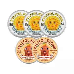 [자일리톨스톤] 자일리톨스톤 치카치카 70g x 3개+브레드이발소 오렌지향 60g x 2개