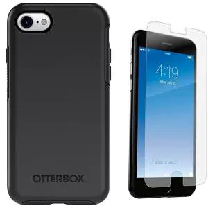 OtterBox Symmetry 시리즈 케이스 아이폰 8 아이폰 7플러스 제외 ZAGG 액정보호필름 번들 - 벌크 포 - 블랙