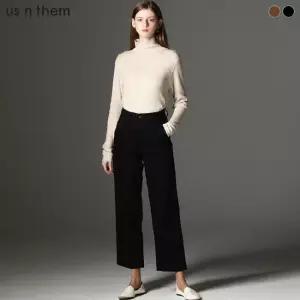 [US N THEM] 세미 와이드 클린 팬츠