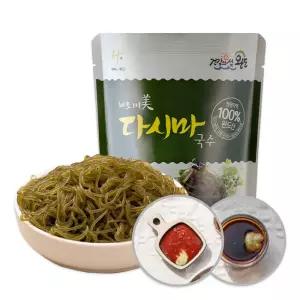 [작심밀도]국내산 저칼로리 해초 다시마국수10팩+비빔소스5팩+모밀소스5팩