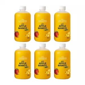 [주스프레스드] 물한방울 섞지 않은 HPP 100% 애플망고주스 500ml x 6개
